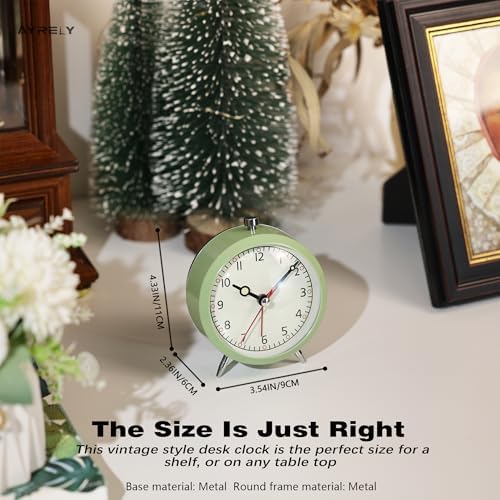 AYRELY 4 Inch Loud Analog Alarm Clock with Retro Design