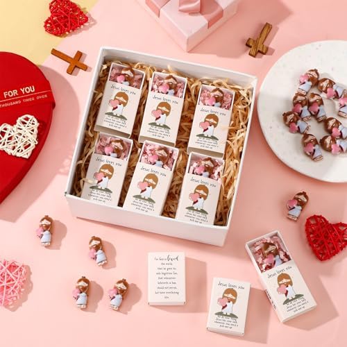 Wettarn Mini Jesus Figurines with Storage Box