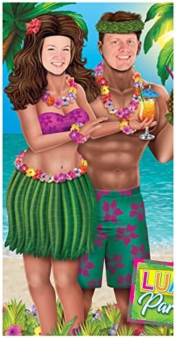 Beistle Life-Size Tropical Couples Photo Booth Prop