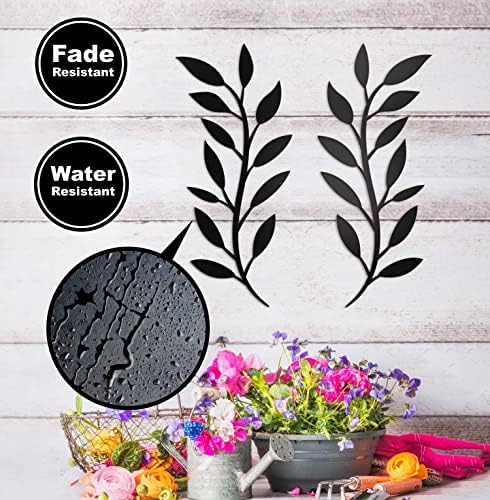 Vivegate Scroll Olive Branch Leaf Metal Wall Decor 16x16