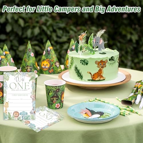 Wild One Birthday Invitations 20 Pieces with Envelopes