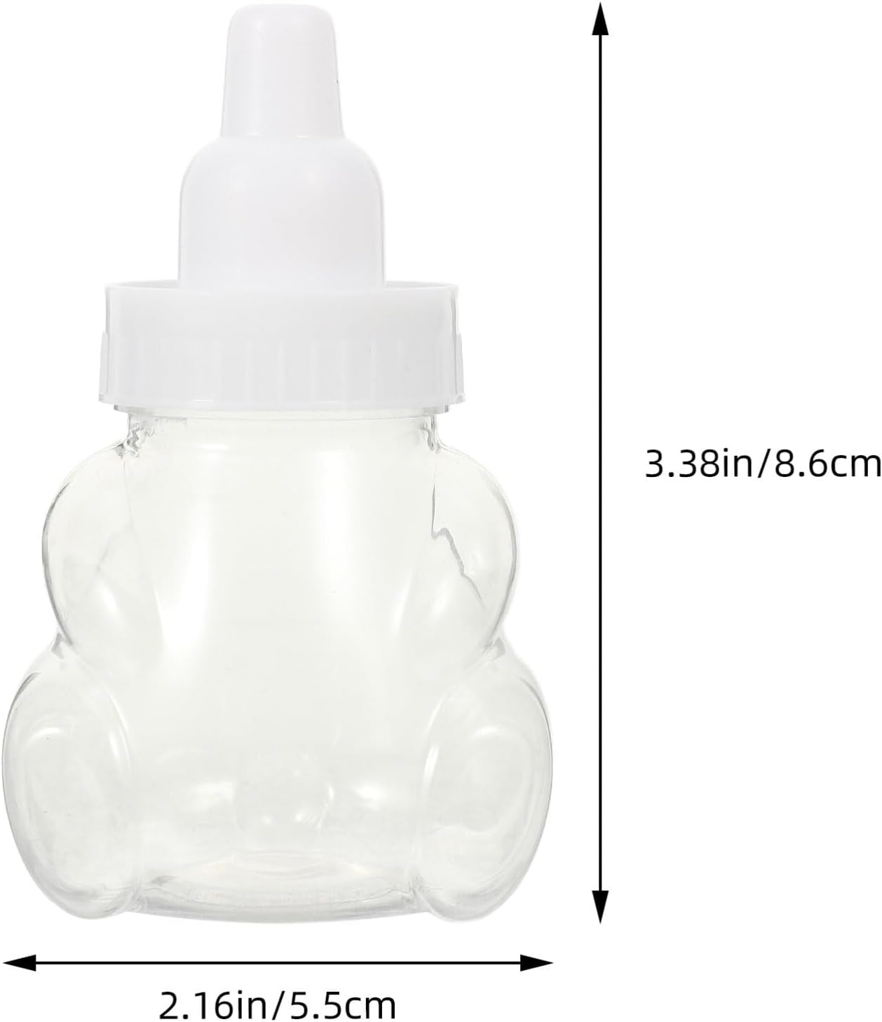 Cabilock Bear Shaped Candy Boxes 12pcs Clear Plastic Wedding Treat Containers