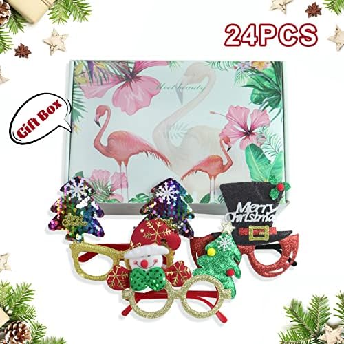 Sparkle Christmas Glasses for Kids Adults