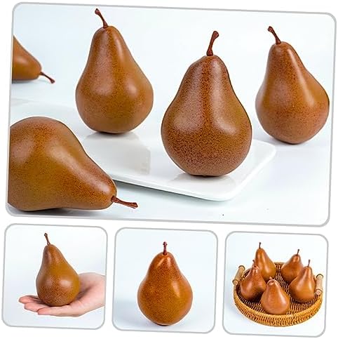 VICASKY 2Pcs Lifelike Faux Pears Artificial Fruit Display Prop