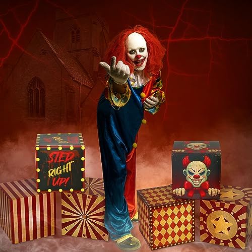 Tenceur 6 Piece Creepy Clown Decor Boxes
