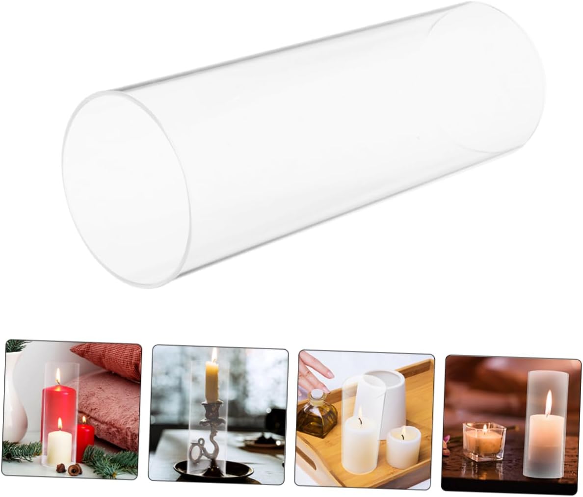 Windproof Candle Shade Glass Tube Decor