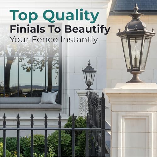 Fence Finials Black Polypropylene 58 Inch 10 Count