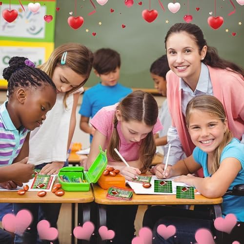 36 Pcs Kids Valentines Day Gift Cards with Foam Football Stress Balls