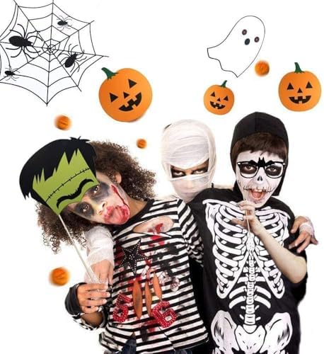 Halloween Photo Booth Props Set 22Pcs for Kids Adults