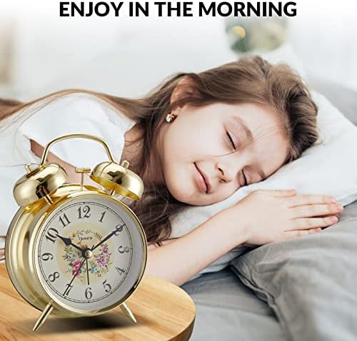 4 Inch Loud Alarm Twin Bell Clock with Night Light