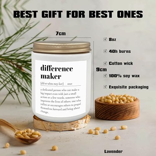 Difference Maker Candle - 8oz Soy Wax Jar with Lavender Scent
