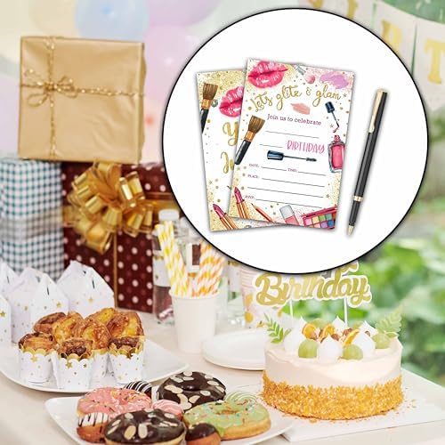 Valucise Spa Makeup Birthday Invitations For Girls