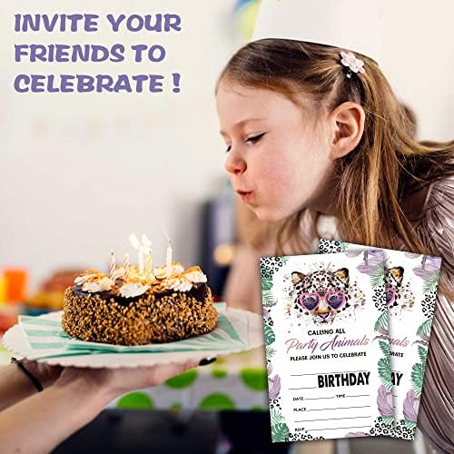 Levitatinyear Animals Birthday Party Invitation Set
