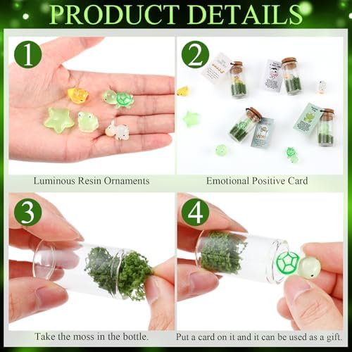 35 Sets Employee Appreciation Gift Bulk Luminous Resin Toys and Glass Bottles