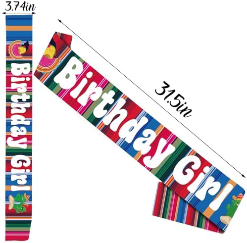 Mexican Birthday Girl Sash for Women - Fiesta Decor