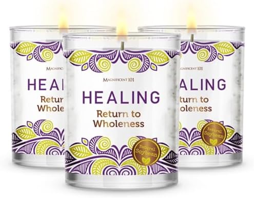 Magnificent 101 Healing Aromatherapy Candles 3-Pack