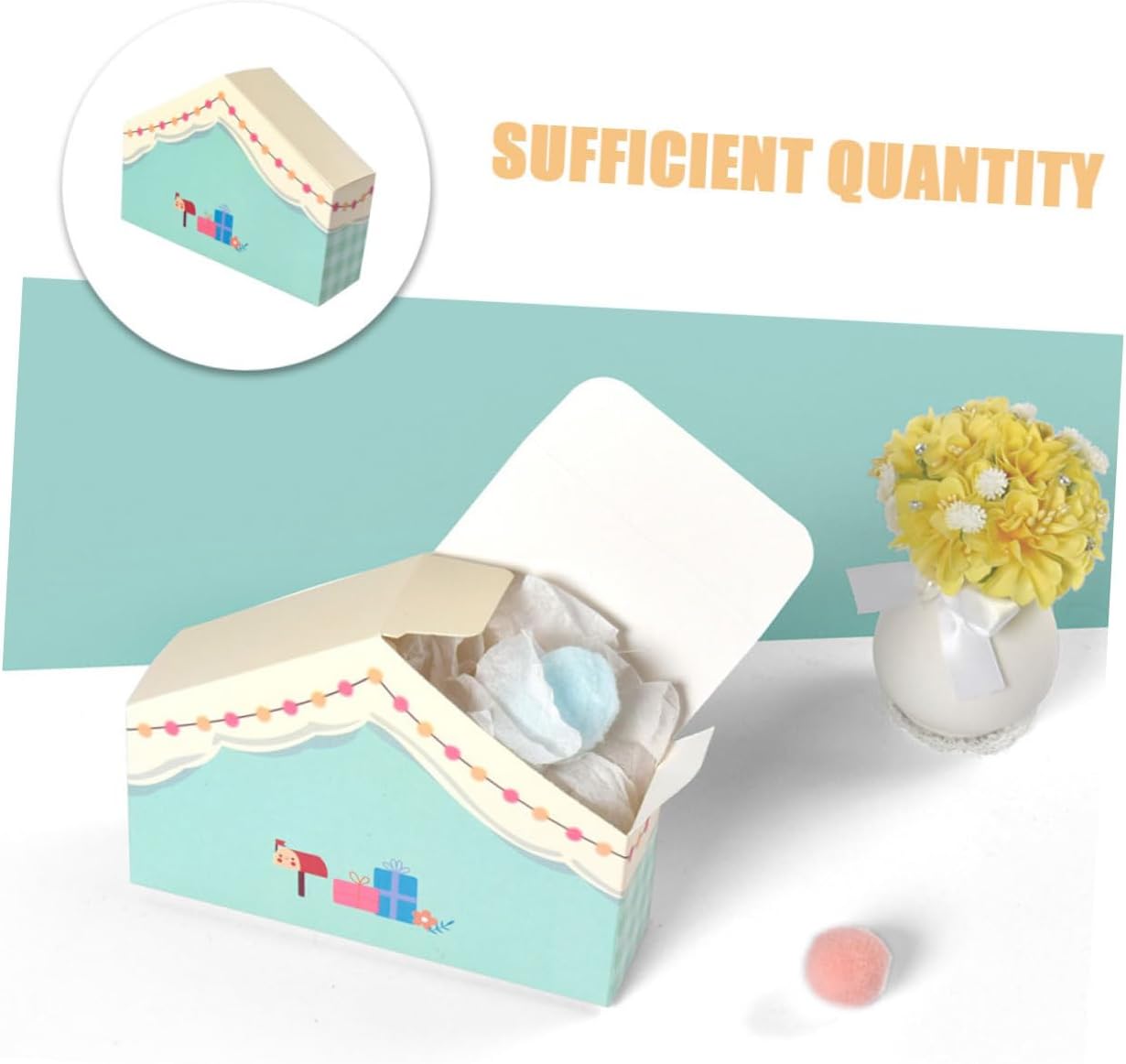 10pcs House Shaped Party Favor Boxes for Cookies Candy Treats