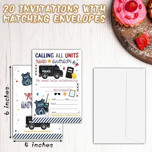 Valucise Police Birthday Invitations For Boys