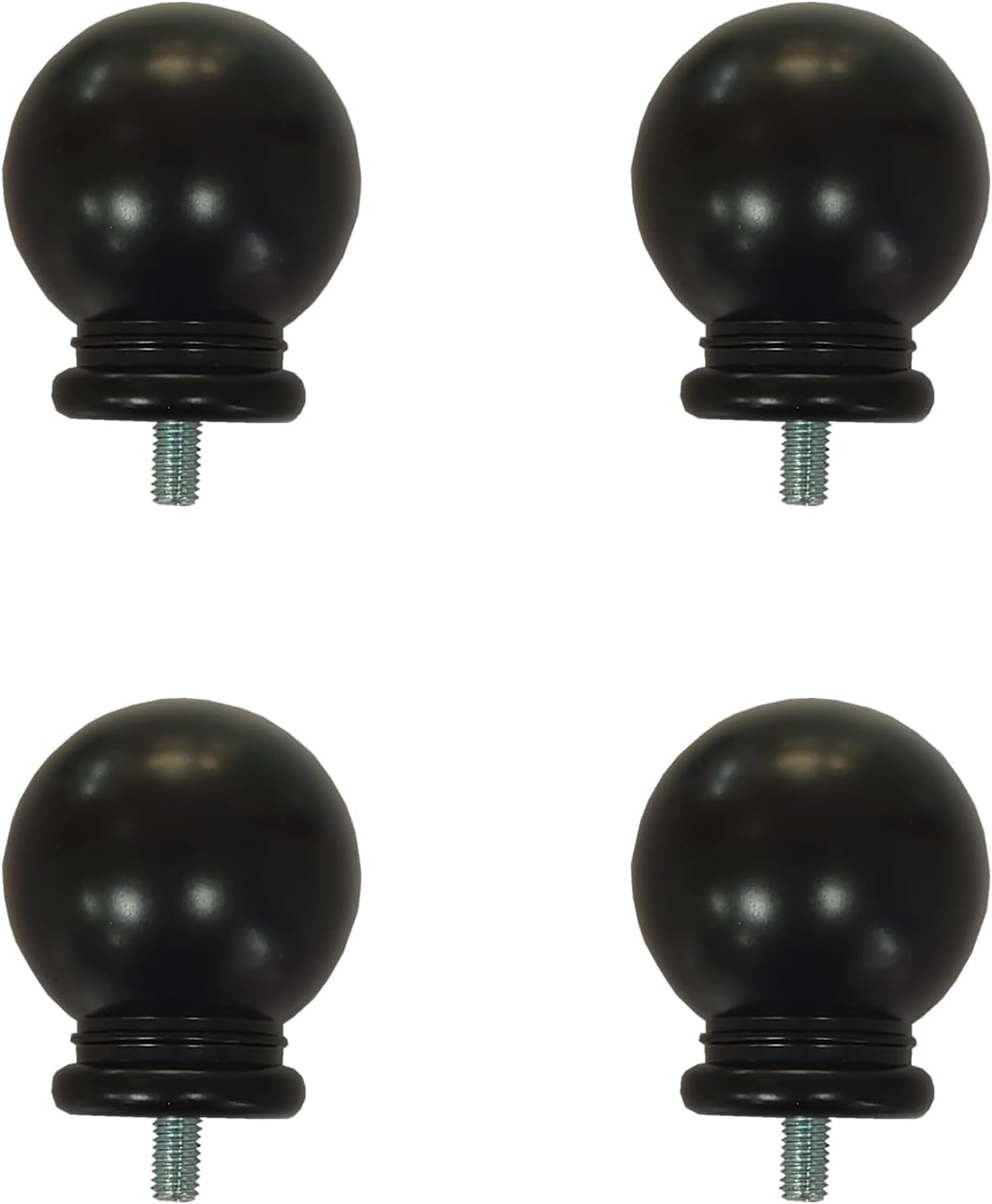 4 Pcs Plastic Curtain Rod Finials with M5 Thread 1