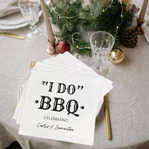 Custom BBQ Napkins for Couples and Parties