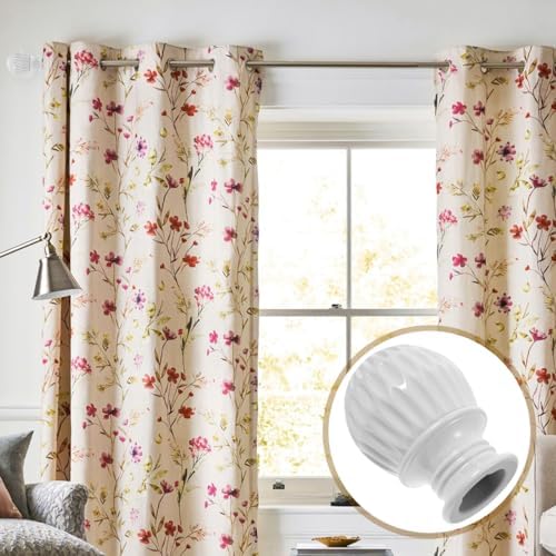 DOITOOL 2 Pcs Curtain Rod Finials Replacement for 20-22mm Diameter Rods