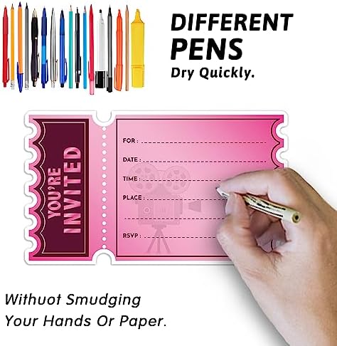 Movie Pink VIP Party Invitations Set of 15