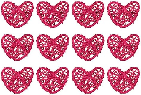 MECCANIXITY 20Pcs Heart Shaped Rattan Ball Vase Filler 1