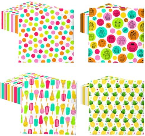 40Pcs Tropical Summer Birthday Napkins