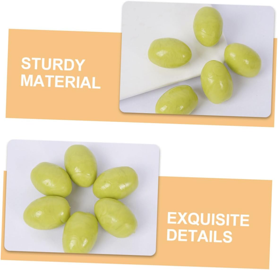 BESTOYARD 6Pcs Realistic Green Jujube Artificial Fruit Decor