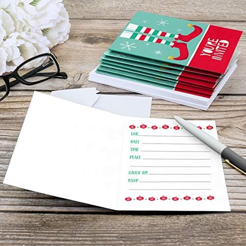 Big Dot of Happiness Elf Squad Party Invitations 8 Count