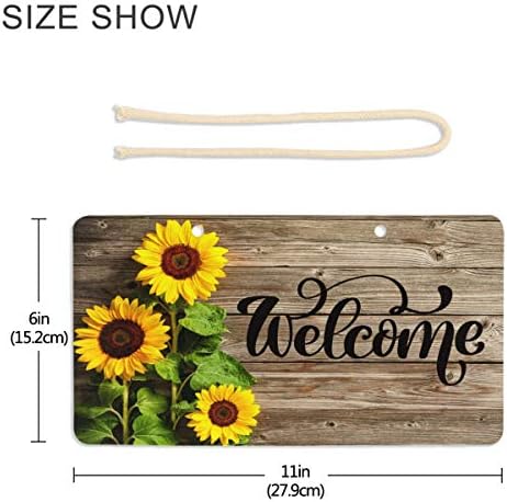 Vdsrup Vibrant Sunflowers Door Sign Wall Hanging Decor