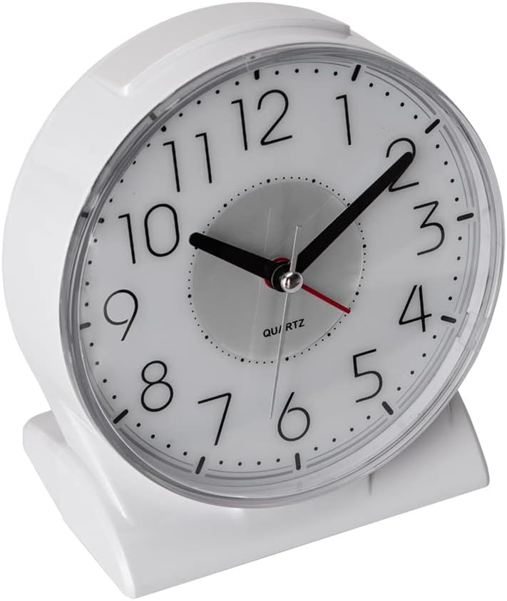 EASIBEST Silent Analog Alarm Clock with LED Light