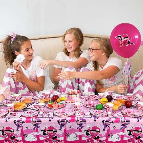 Ninja Girl Party Platters Set of 20