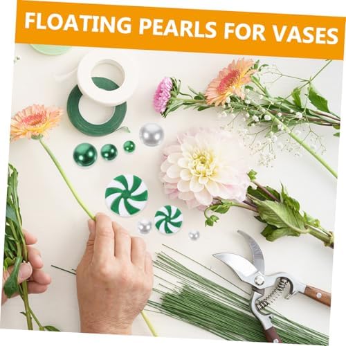 PRETYZOOM Christmas Floating Candle Decorations and Acrylic Beads Vase Filler