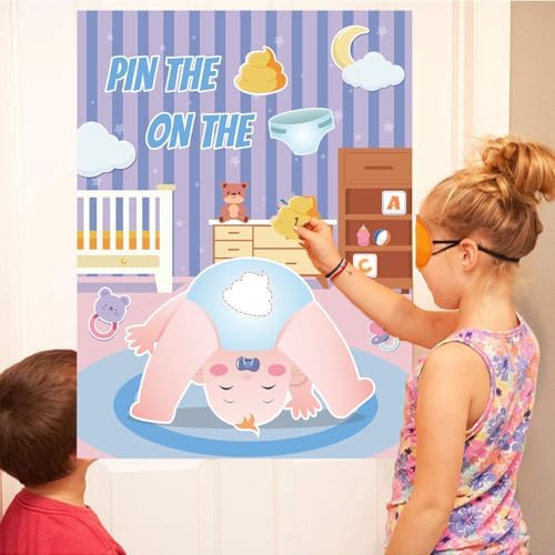 Roscid Pin The Sticker on The Diaper Game Set