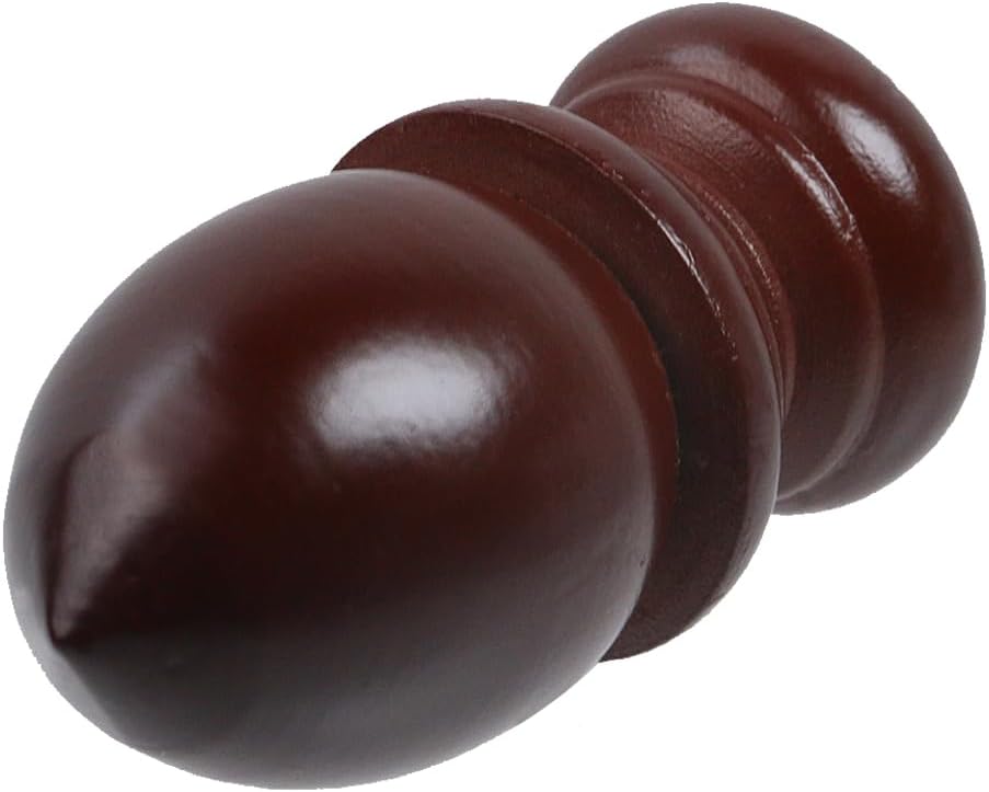 T Tulead Red Brown Finials for Curtain Rods Pack of 4