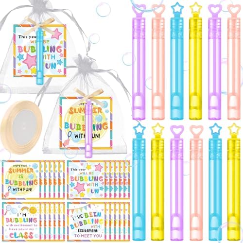 36 Set Back to School Gifts with Bubble Wands and Drawstring Bags