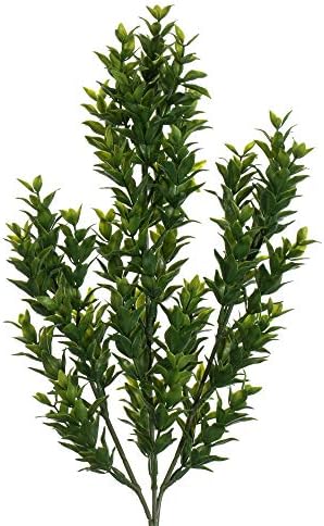 Vickerman Artificial Green Mini Leaf Bush 255 Inch