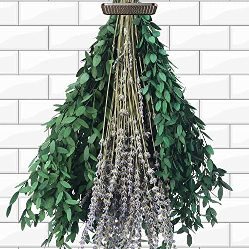Dried Eucalyptus and Lavender Bundle for Bathroom Decor