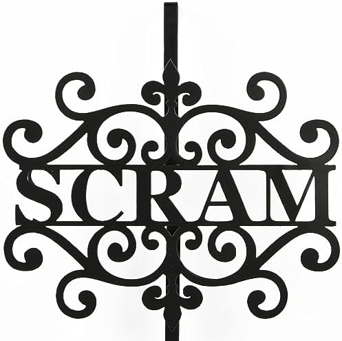National Tree Company Scram Metal Wreath Hanger Black 16 Inches