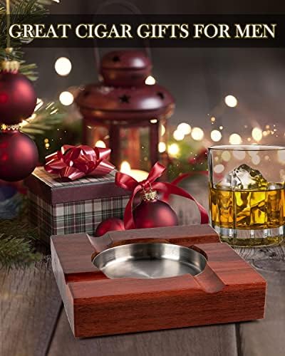 Wood Cigar Ashtray with Gift Box - Classic Design