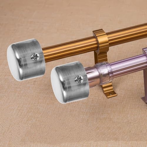 28mm Silver Curtain Rod Finials 2 PCS