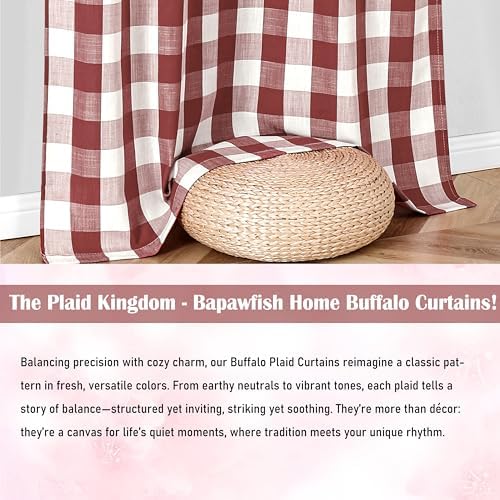 Red Buffalo Plaid Check Curtain Panels 40x84