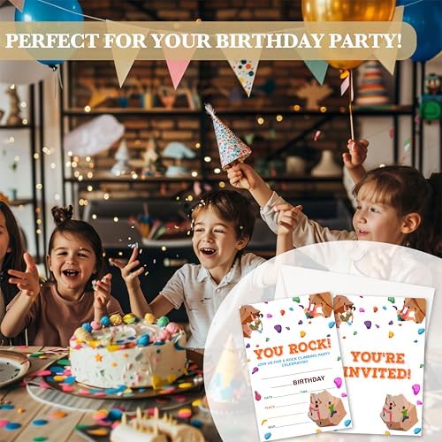 Climbing Birthday Invitations With Envelopes 20 Pack