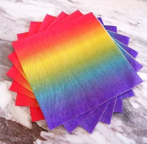 Rainbow Napkins 50 Pack Disposable Party Supplies