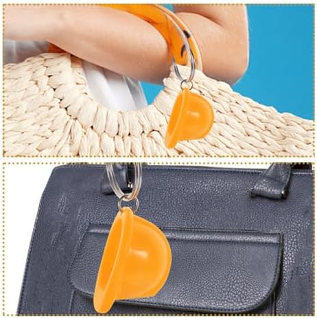 STOBAZA 6pcs Mini Hard Hat Keychain Set