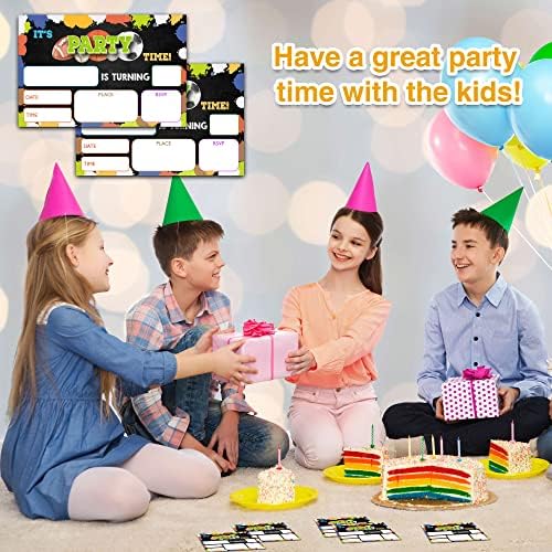 YSTEP Sports Birthday Party Invites 4x6 20-Pack with Envelopes