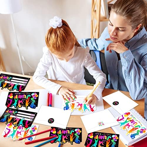 36pcs Bounce House Party Invites with Envelopes and Stickers