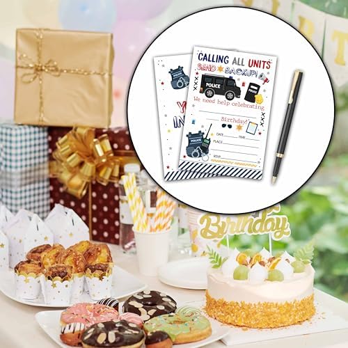 Valucise Police Birthday Invitations For Boys
