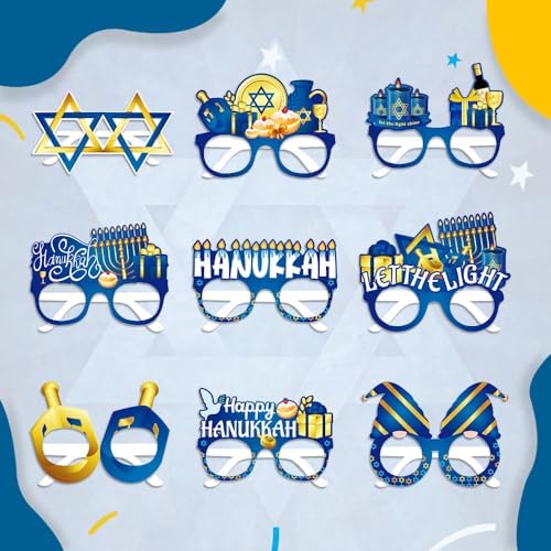 Hanukkah Costume Glasses with Classic Patterns